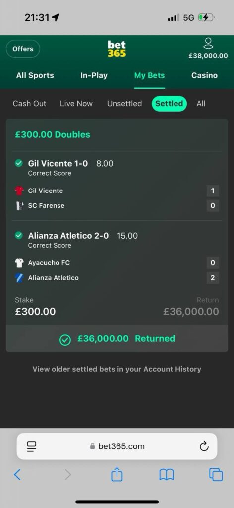 Winning Bet