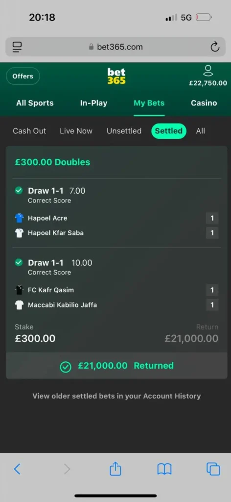 fixed match bet